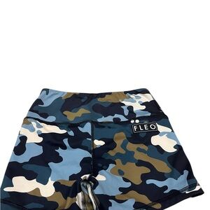 Fleo Blue and Tan Camo Shorts